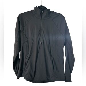 Athleta half zip pull over jacket XL // Black